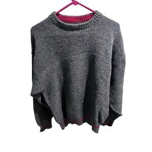 ALPS Rugged Outdoors Sweater Men’s L Gray Wool Blend Crewneck Made in USA